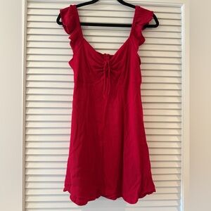 Red Tie-Front Sundress